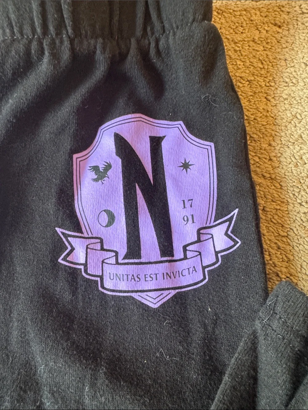 Nevermore Academy Graphic Tee & Joggers Set - Lavender & Black